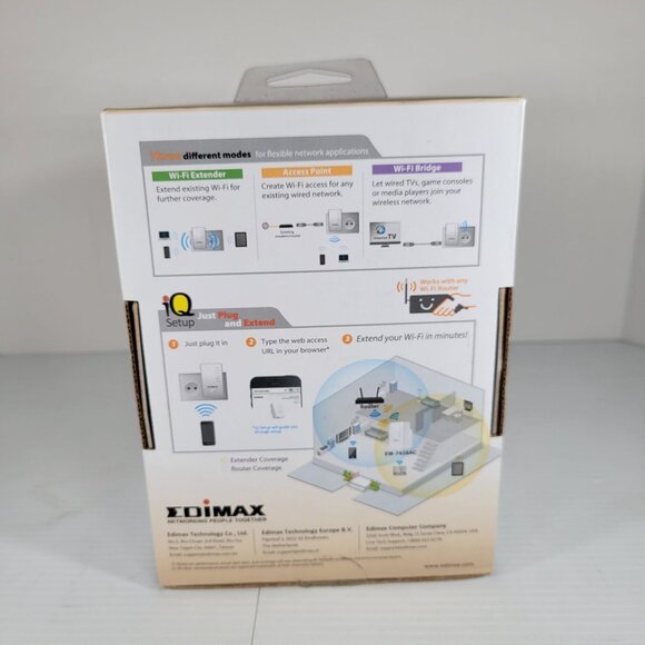Edimax Smart AC750 Dual-Band‎ Wi-Fi Extender EW-7438AC - Picture 5 of 13